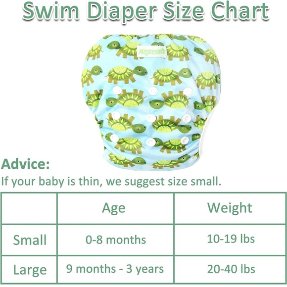 wegreeco Baby & Toddler Snap One Size Adjustable Reusable Baby Swim Diaper - Picture 10 of 14